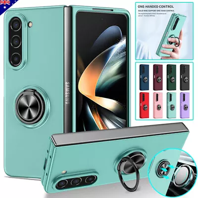 For Samsung Z Fold 5 Fold 4 3 2 5G Magnetic Rotating Ring Stand Hard Case Cover • $13.09