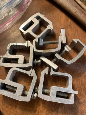 $19.99 • Buy 6 Vintage Camper Truck Clamps Cap Topper Shell Mounting Heavy Duty Canopy Alumin