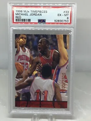 1998 Upper Deck MJx Timepieces Red #33 Michael Jordan PSA 6 (10 In All Grades) • $30