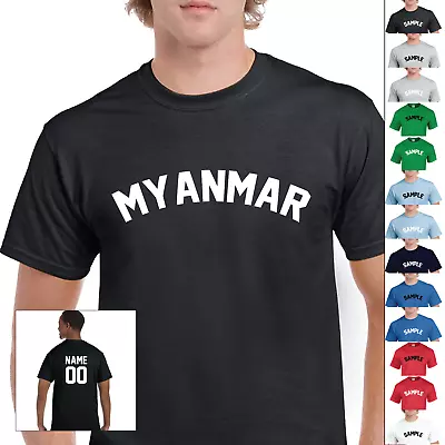 Country Of Myanmar Jersey Sports Letter Personalized Name Number Cotton T-Shirt • $18.99