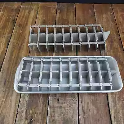 Vintage Ice Cube Trays Aluminum Hinged Lift Handle Vintage 14 Cube Tray • $14.99