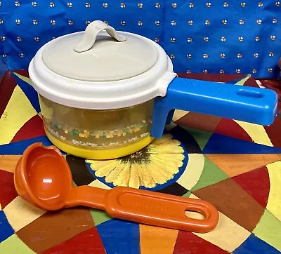 VTG FISHER PRICE Play Food SOUP PAN LADLE LID Fun Tikes Kitchen Lot FP-M-3PCL • $24.95