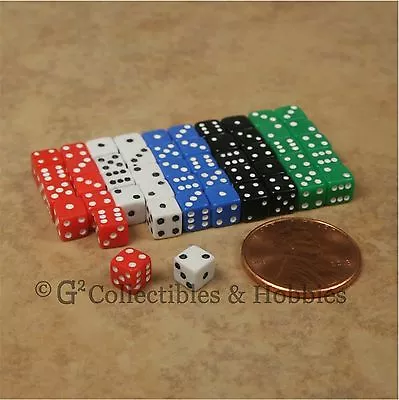 NEW 5mm 50 Opaque MINI Dice Set RPG Game Miniature 3/16 Inch Tiny D6 - 5 Colors • $6.99