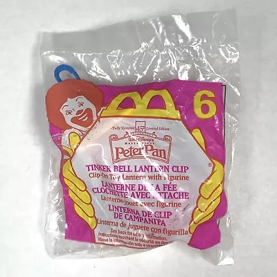 NEW 1997 McDonald’s Disney Peter Pan TINKER BELL LANTERN CLIP Happy Meal Toy • $9.99