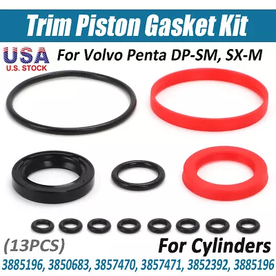 Cylinder Outdrive Trim Piston Seal Gasket Rebuild Kit For Volvo Penta DP-SM SX-M • $34.99