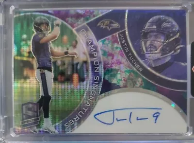 Justin Tucker '23 Spectra Auto /99 On Card Auto GOAT 🐐  • $26