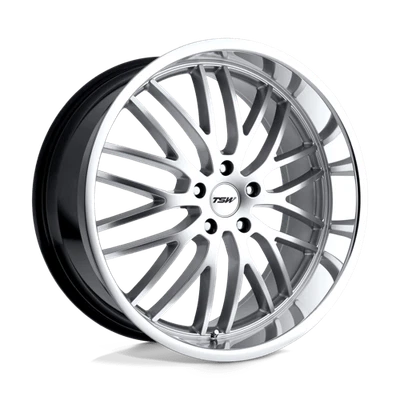 $389.07 • Buy TSW SNETTERTON 19X8 5X100 35 72.10 HYPER SILVER W/ MIRROR CUT LIP Wheel/Rim