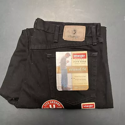 Wrangler Jeans RELAXED FIT New Mens Zipper Fly 38x32 Black • $18.39