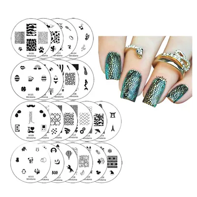 Winstonia Nail Art Stamping Plates Set Stamp Disc Manicure 1ST GEN Template Gel • $8.95