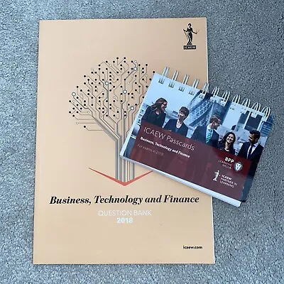 ICAEW Business Technology And Finance Question Bank And Passcards 2018 • £12