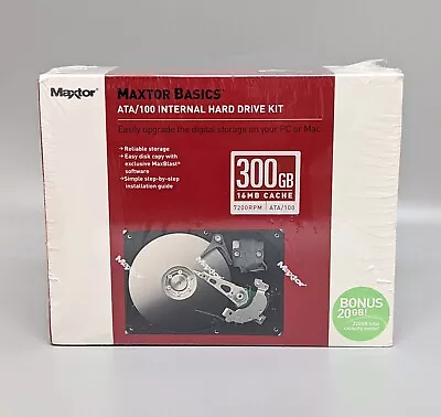 New Maxtor Basics ATA/100 Internal Hard Drive Kit 300GB 16MB Cache 7200RPM • $47.85