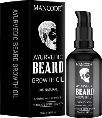 MANCODE Ayurvedic Beard Growth Oil Enriched With Vitamin E Beard OIL 50ML • $20