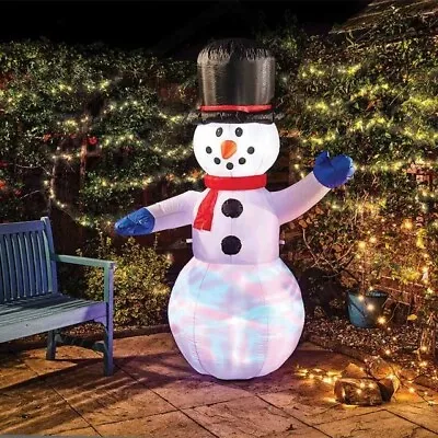 Outdoor Snowman Christmas Decoration 1.2m High Self Inflating With LED Lights • £31.99