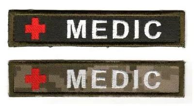 Red Medical Cross Medic Patch | Camouflage Green First Aid Military EMT Logo • $4.99