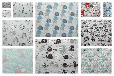 100% Cotton Animal Pattern Cats Mickey Mouse Disney • £6.20