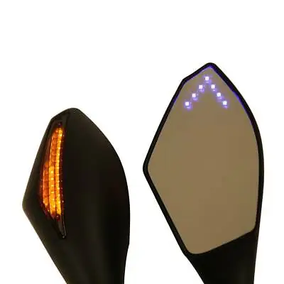 For Honda CBR900RR CBR929RR CBR954RR Motorcycle LED Turn Signal Rearview Mirrors • $45.53