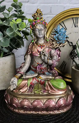 Ebros Bodhisattva White Tara Meditating Statue Buddha Of Compassion Figurine • $32.99