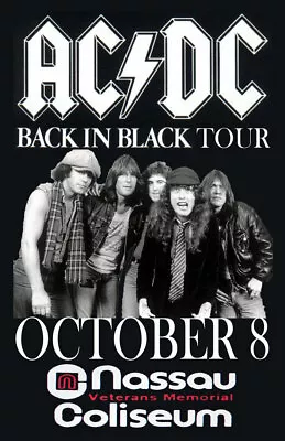 $13.99 • Buy Ac/dc Replica *nassau Coliseum* 1980 Concert Poster