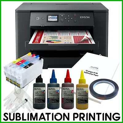 Sublimation Bundle: Epson WF-7310 A3+ Printer + Non-oem Ink Cartridges & Paper • £399