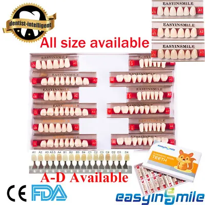 1Set Dental Denture DIY Repair A1/A2/A3 Acrylic Resin Full Set Teeth/Upper/Lower • $17.74