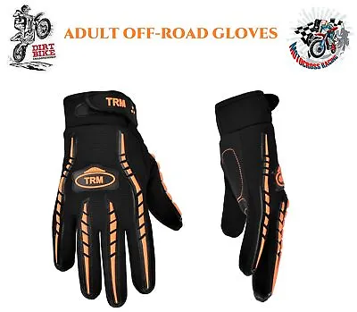 MX Adventure Enduro Dirt Motorcycle Off Road Trial ATV Quad Biking Gloves Orange • £8.99
