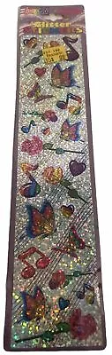 Vintage Lisa Frank Butterflies Roses And Music Notes Glitter Stickers - NEW • $8.50