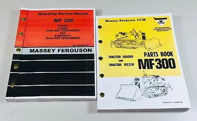 Massey Ferguson Mf 300 Crawler Tractor Loader Dozer Service Manual Parts Catalog • $89.97