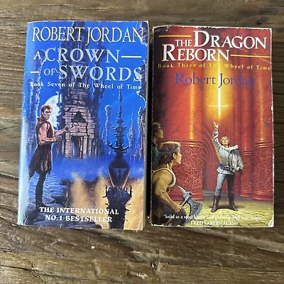 A Crown Of Swords & Dragon Reborn Robert Jordan The Wheel Of Time Series Vintage • $35