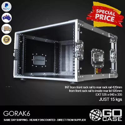 GORAK6 ATA Road Case 6RU 6u Rack Flight Case • $336