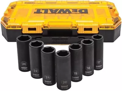 DEWALT Deep Impact Socket Set 7-Piece 1/2  Drive Metric (DWMT74737) • $89.99