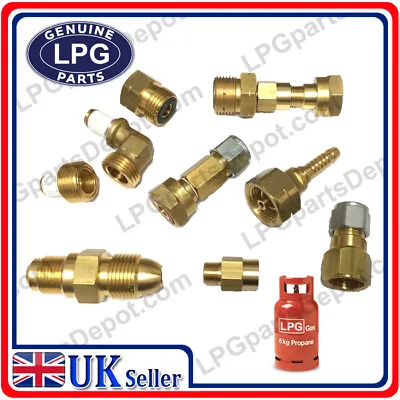 GAS Bottles Adaptors G5/8 G3/8 M21.8  To UK POL GAS BOTTLE LH 21.8mm FITTINGS • £8.87