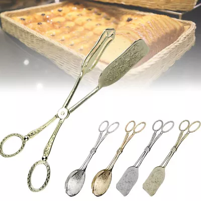 Stainless Steel Salad Tongs Cake Kitchen Cooking Food Serving Bar Utensil Tong • £5.68