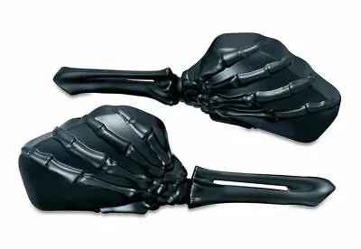 $164.01 • Buy Kuryakyn Black Skeleton Hand Rearview Mirrors Set Motorcycle Harley Honda Indian