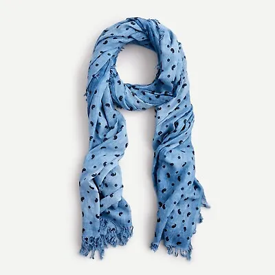 J.Crew Organic Cotton Scarf In Sunwashed Mini Paisley | $49.50 • $32.99