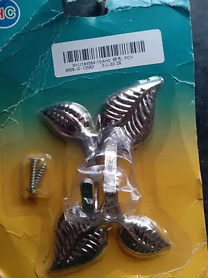 £3.50 • Buy SILVER/CHROME FLEUR DE LYS WALL HOOK Curtain Drape Tie Hold Back Hanger-New