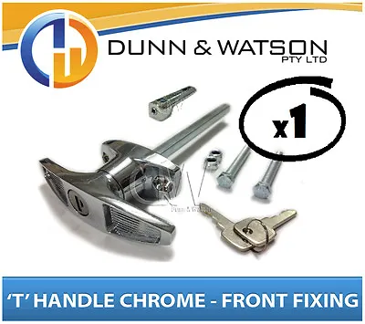 Chrome Plated Front Fixing 'T' Lock / Handle (Trailer Caravan Canopy Toolbox) X1 • $22