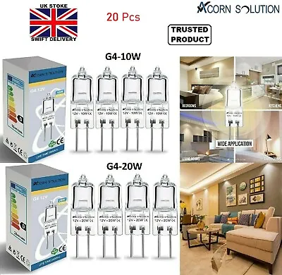 20XG4 Halogen Bulbs Capsule Lamps Light Bulb 10W - 20W 12V Volt 2 Pin UK New • £5.39