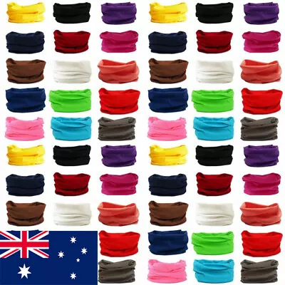 Solid Colour Fishing Face Shield Mask Cover Neck Gaiter Tube Scarf Headwear Hats • $4.95