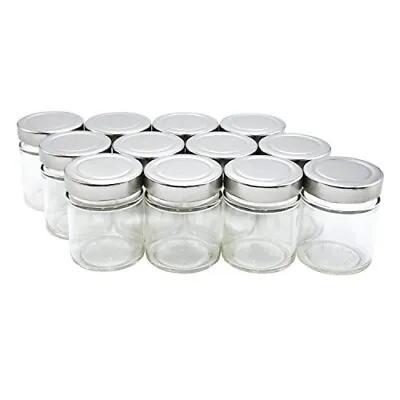 12 Pieces Of 5oz Glass Spice Bottles Spice Jars With Silver Metal Lids By • $18.88