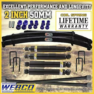 2 Inch Lift Kit Shocks Raw Torsion Bar EFS Leaf For Nissan Navara D21 D22 • $1020