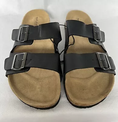 New Mens Size 11 Brown SoulCal & Co Buckle Up Sandles • £18.95