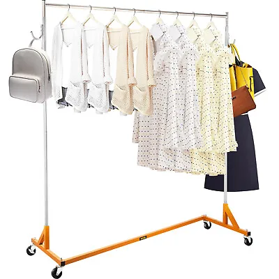 VEVOR 71in Garment Rack Z-Truck 300lbs Heavy-Duty Collapsible Clothing Stand • $56.99