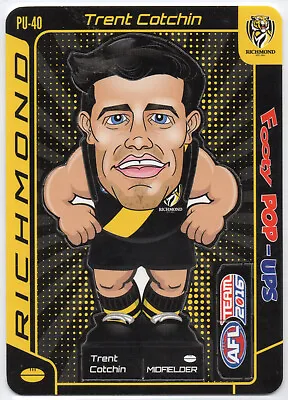 2016 AFL TEAMCOACH FOOTY POP UP'S  CARD - PU-40 Trent COTCHIN (RICHMOND) • $1.50