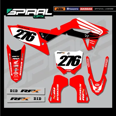 Custom MX Graphics Kit Factory Honda Nationals Red CRF 250 450 2020 2021 2022 • $159.99