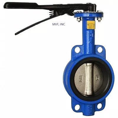 2  200 WOG Wafer Butterfly Valve Ductile Iron Body Bronze Disc Buna-N Seal Lever • $67.96