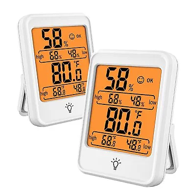 $11.39 • Buy Indoor Thermometer Digital Hygrometer Room Temperature Humidity Meter Wireless