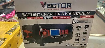 VECTOR Car Battery Charger And Maintainer 50Amp Engine Start 15Amp Charging • $60
