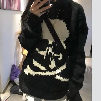 2023 Mastermind Japan Dark High Street Skeleton Washing Hole Sweater • £65.99