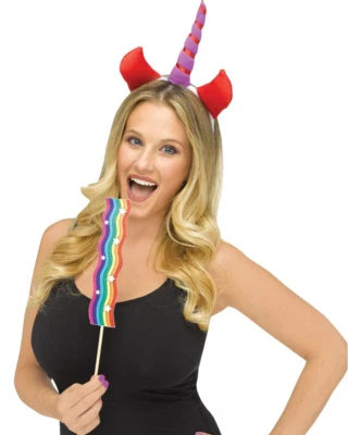 Unicorn Selfie Headband And Rainbow Prop Kit • $12