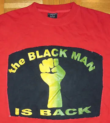 T Shirt Vintage 90s Black Power Rap Tee 00s Stitch-In Graphic Handmade 2XL / 3XL • $34.99